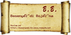 Besenyődi Bojána névjegykártya